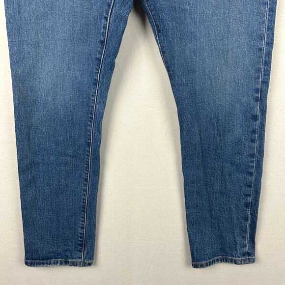 Levi's 501 S Skinny Blue Stretch Denim Ankle Jeans Button Fly Women's Size 31x28 - Picture 8 of 11